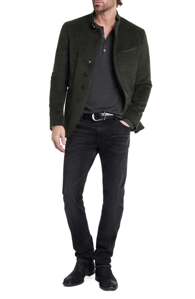 John Varvatos Carver Long Sleeve Lyocell & Wool Henley, Alternate, color, 