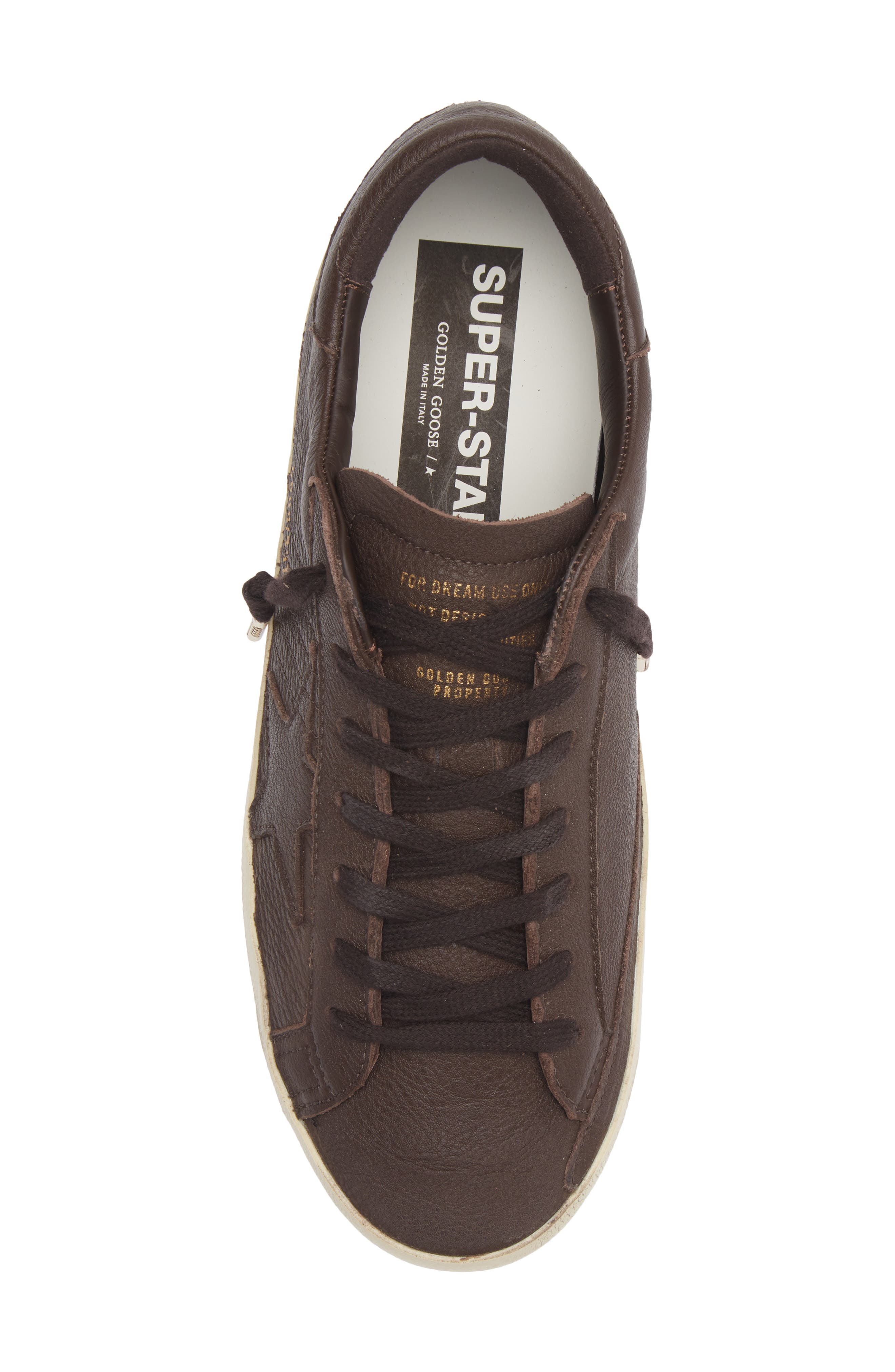 Super-Star Low Top Sneaker, Alternate, color, DARK BROWN