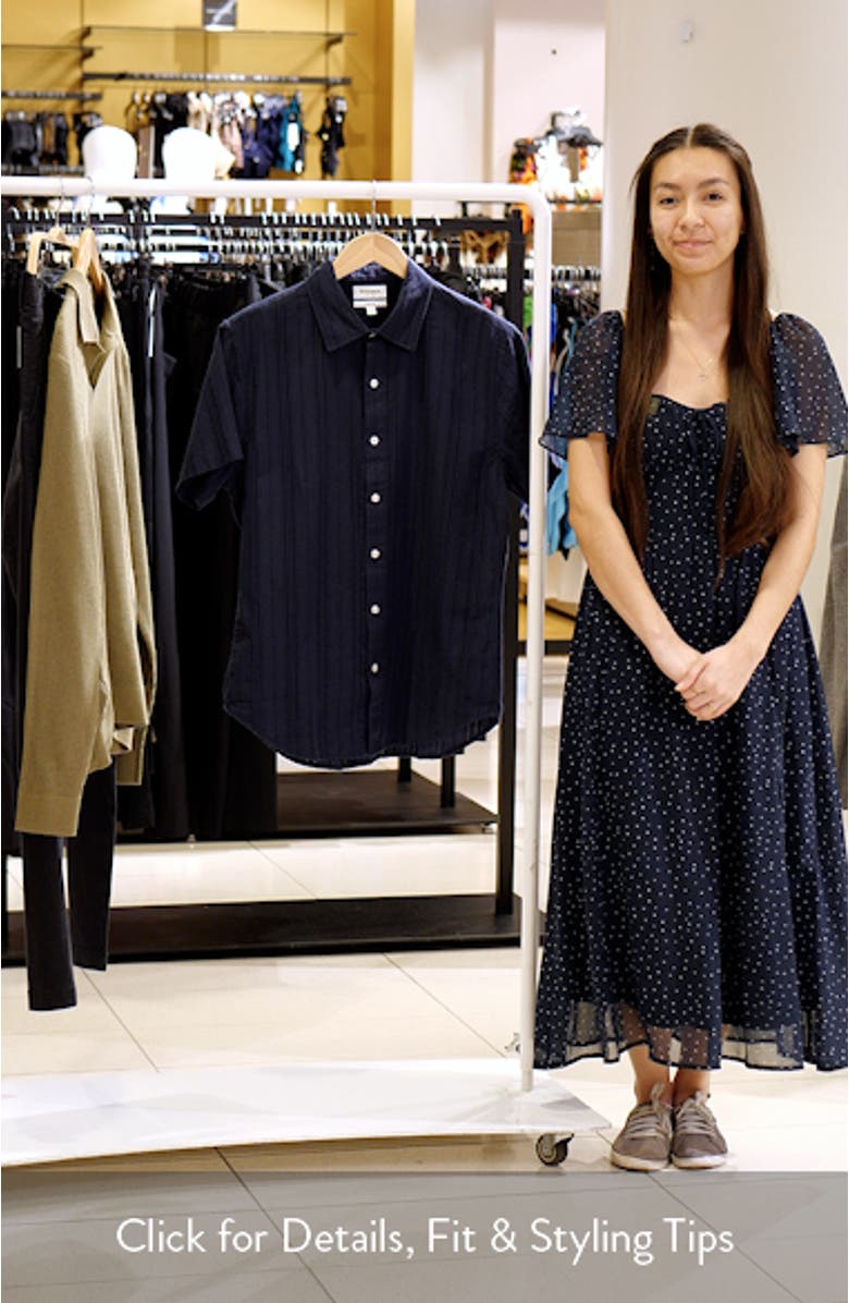 Riviera Slim Fit Short Sleeve Cotton Button-Up Shirt, sales video thumbnail