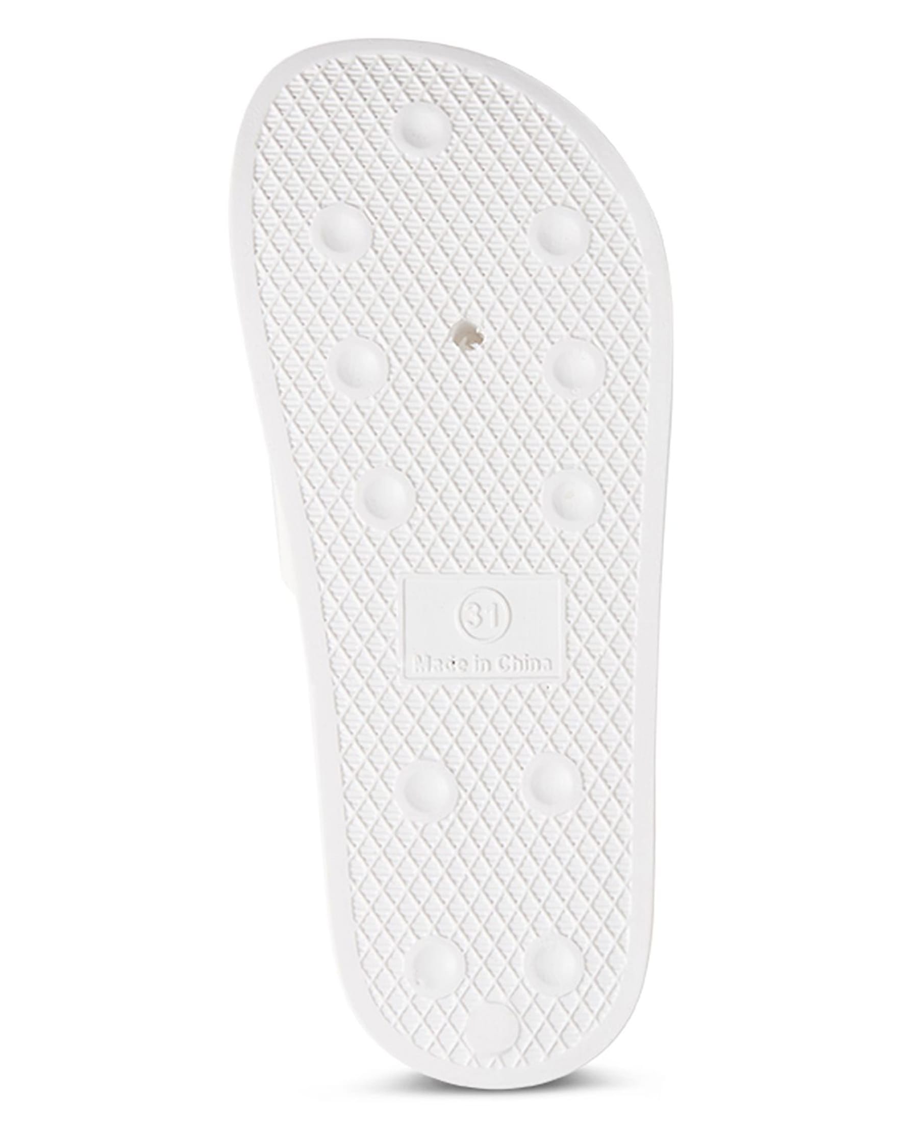Kids' Unisex 3D-Star Slip-On Sandal Slide, Alternate, color, White-Blue