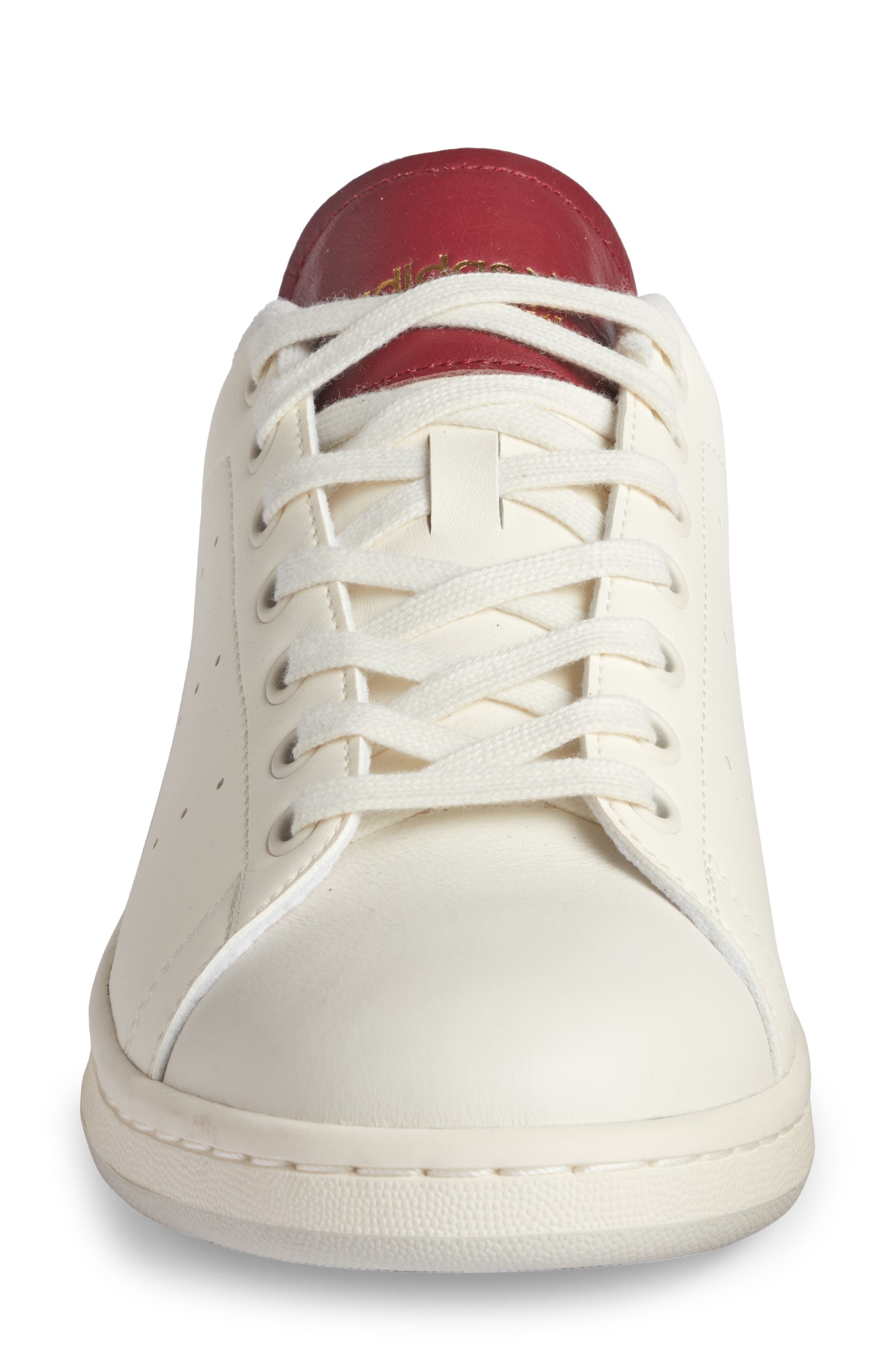 Stan Smith Sneaker, Alternate, color, OFF WHITE/ GREY/ BURGUNDY