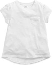 NEXT Kids' Daisy Embroidered Cotton Pocket T-Shirt