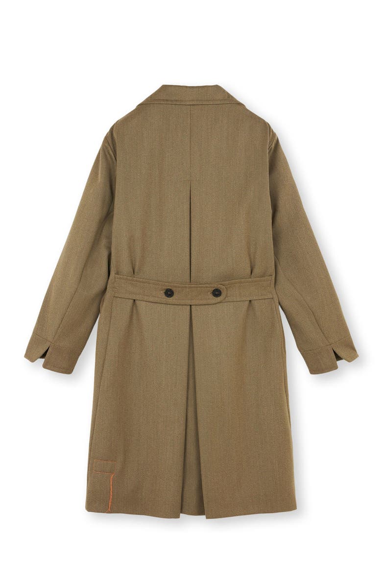 Fortela Serwilliam Wool Double-Breasted Coat, Alternate, color, Green