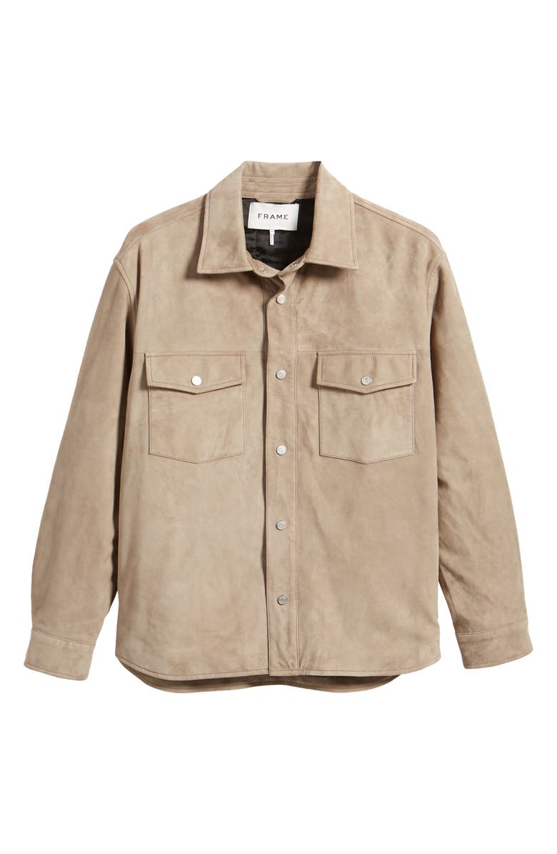FRAME Suede Shirt Jacket, Alternate, color, 