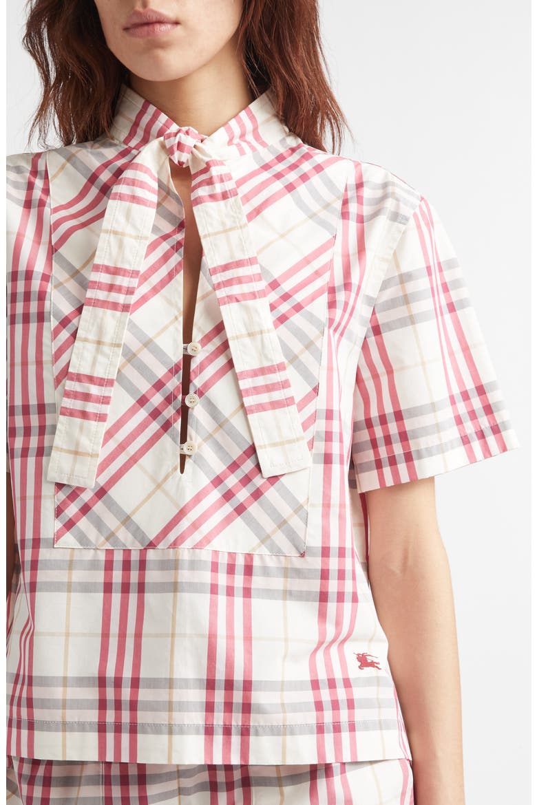 Olea Plaid Cotton Pullover Shirt, Alternate, color, AUBERGINE PURPLE IP CK