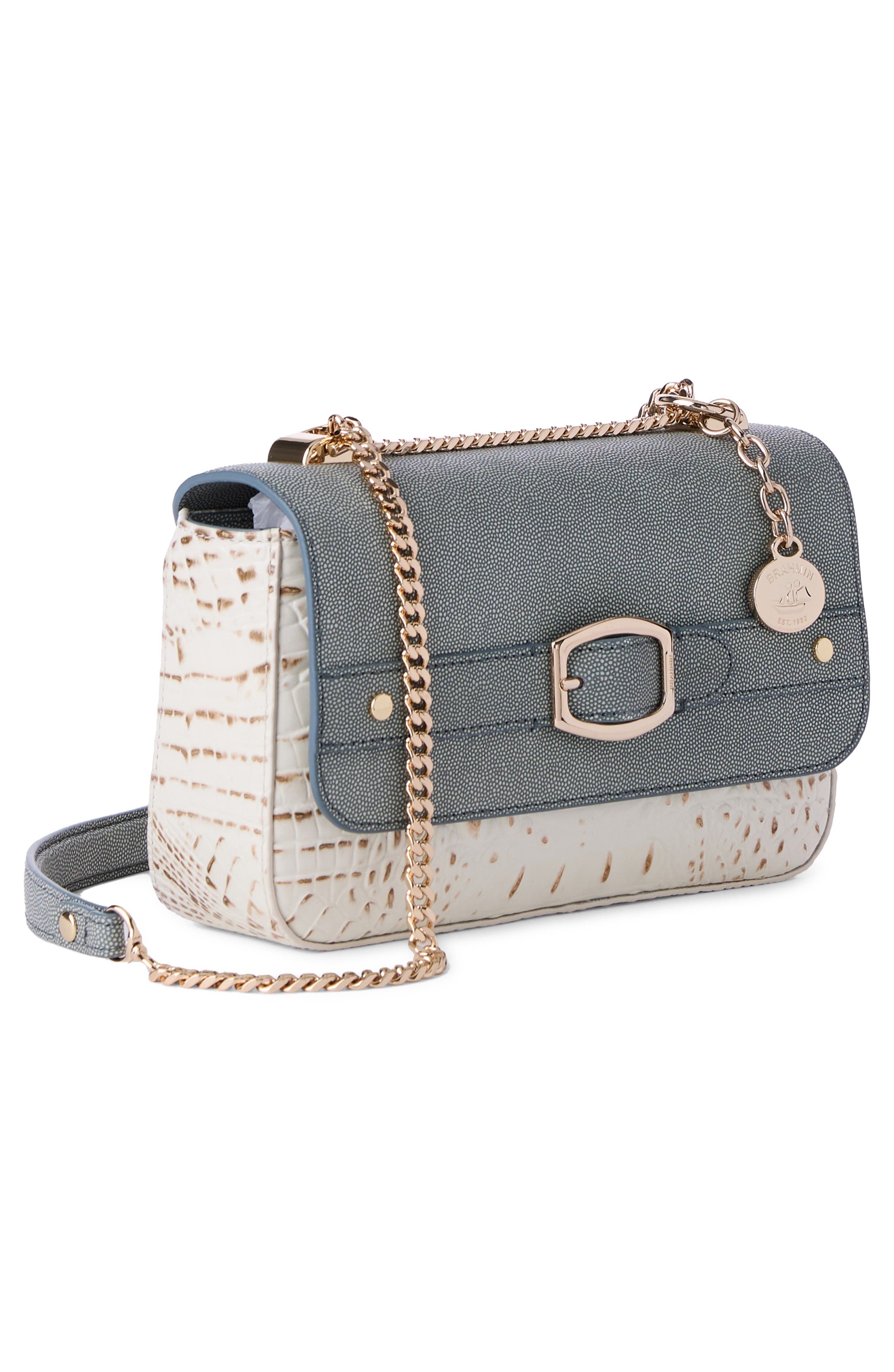 Brahmin Rosa Embossed Leather Crossbody Bag, Alternate, color, 