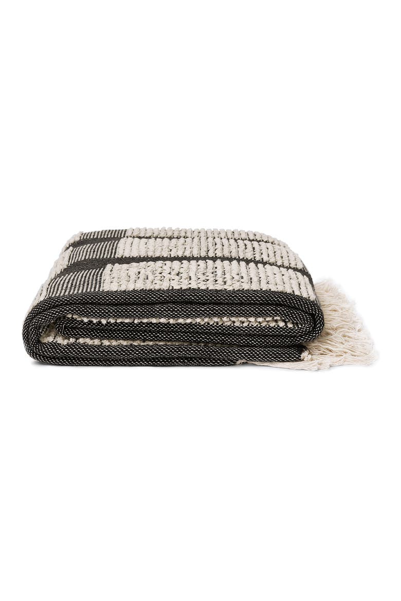 Luella Throw Blanket, Alternate, color, NATURAL / BLACK