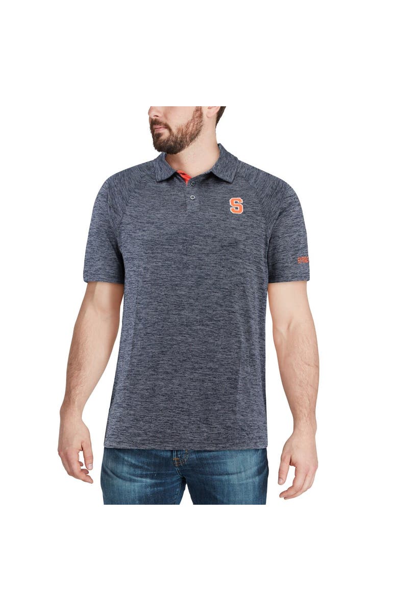 COLOSSEUM Men's Colosseum Heathered Navy Syracuse Orange Down Swing Polo, Alternate, color, Heather Navy