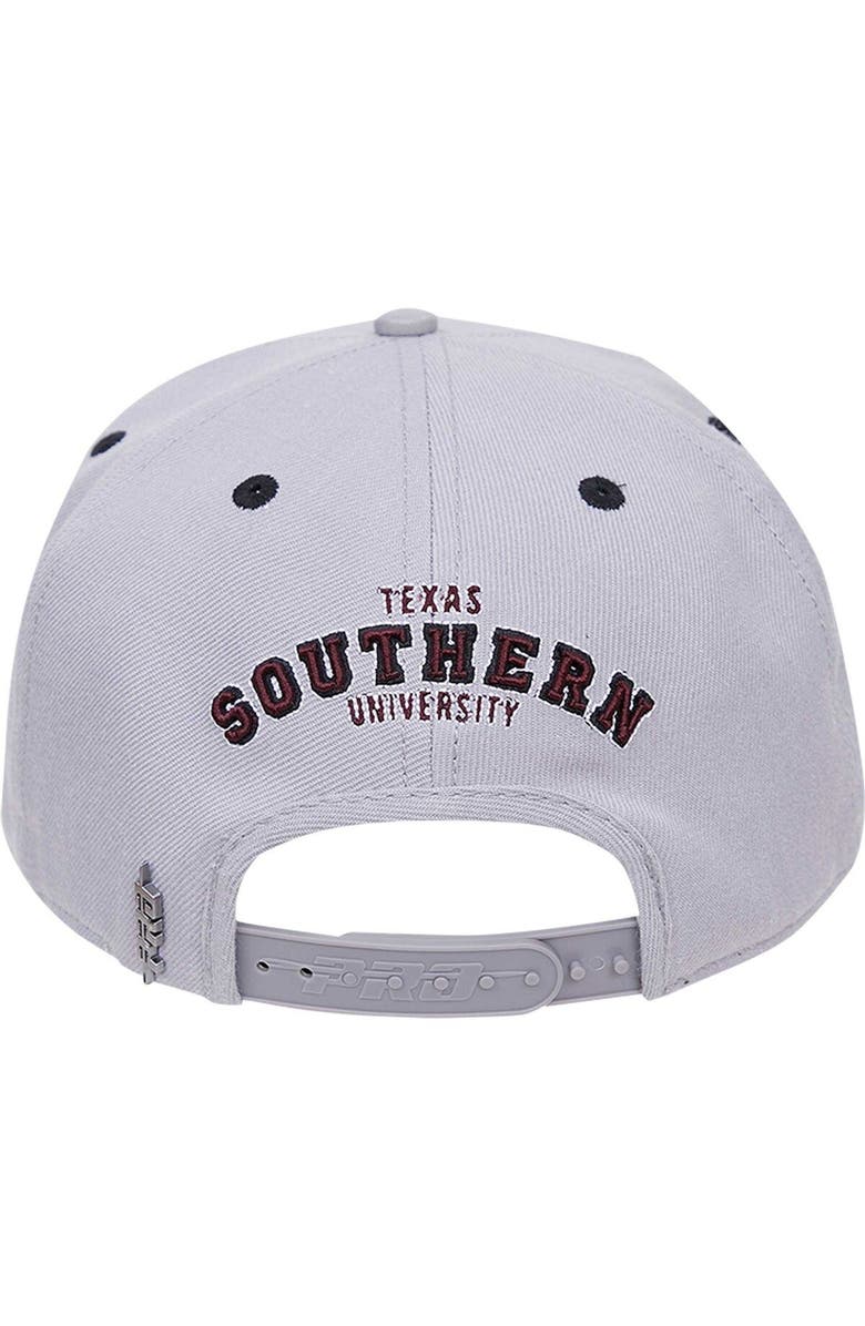 PRO STANDARD Men's Pro Standard  Gray Texas Southern Tigers Evergreen Mascot Snapback Hat, Alternate, color, Gray
