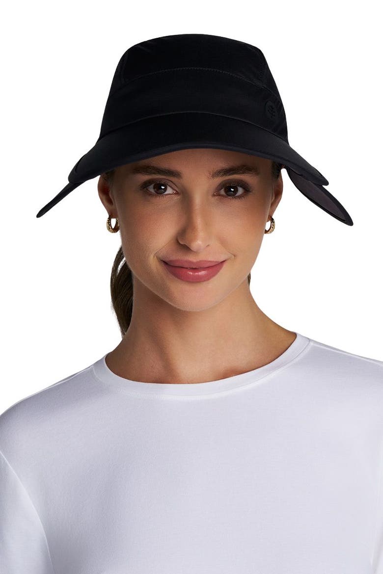 Women's Olivia Convertible Visor, UPF 50+ Sun Protection, Main, color, Black