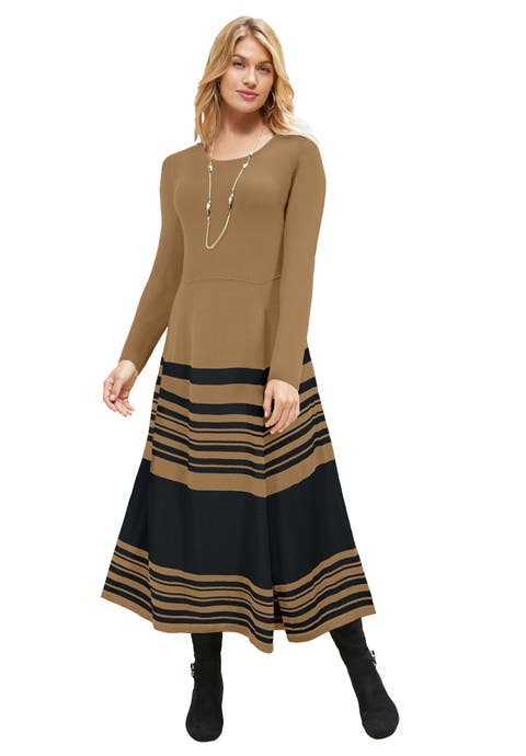 Fit and Flare Sweater Dress (Plus Available)