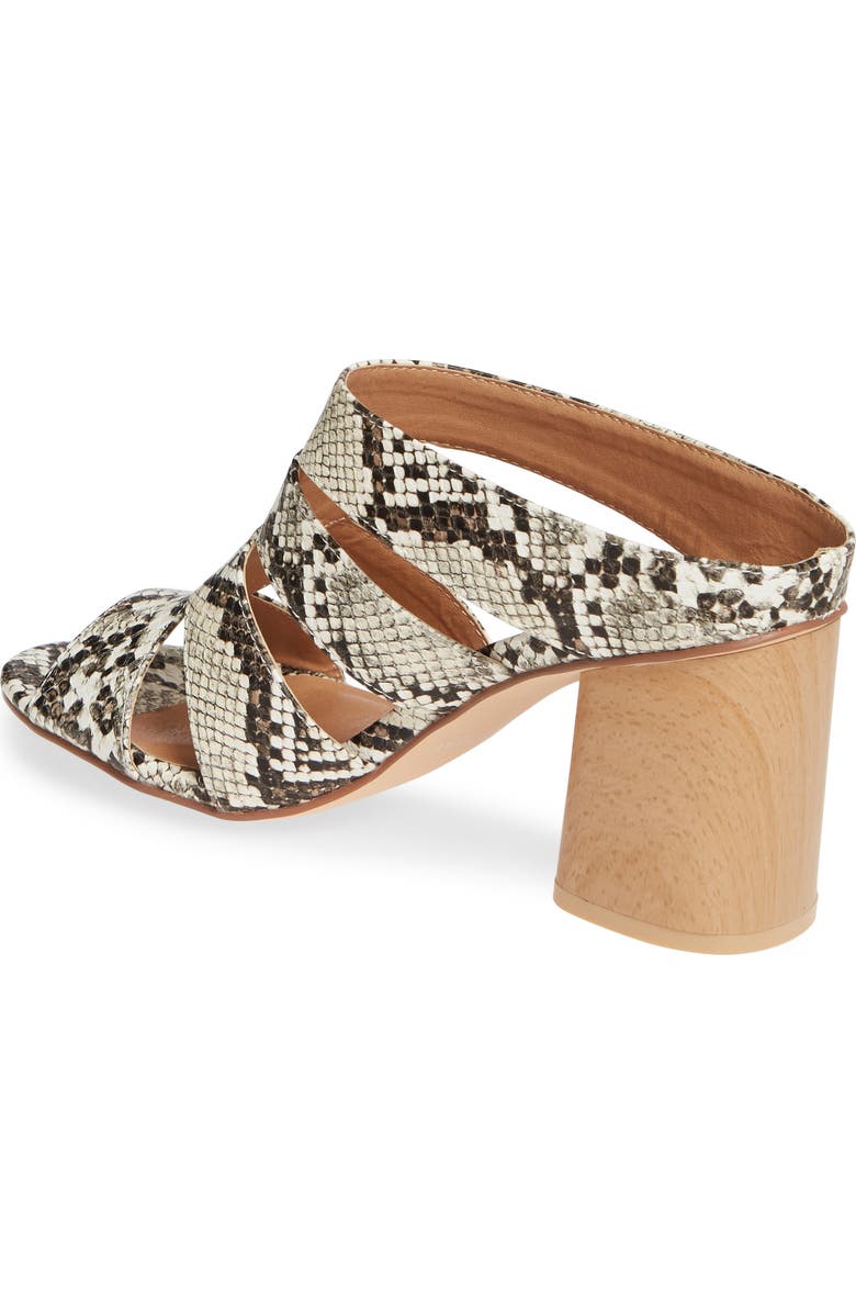 Very Volatile Haider Snake Embossed Slide Sandal, Alternate, color,