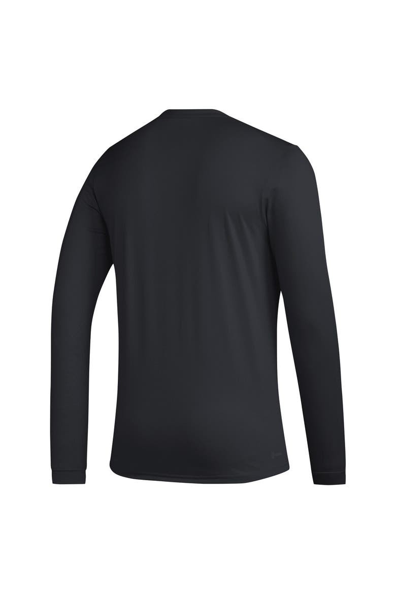 Men's adidas Black NC State Wolfpack Primary Locker Logo Pre-Game Long Sleeve T-Shirt, Alternate, color, Black