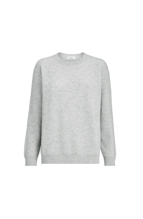 Cashmere sweater with monili