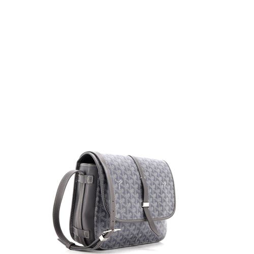 Pre-owned Goyard  Goyard Belvedere Ii Messenger Bag Coated Canvas Mm In Gray