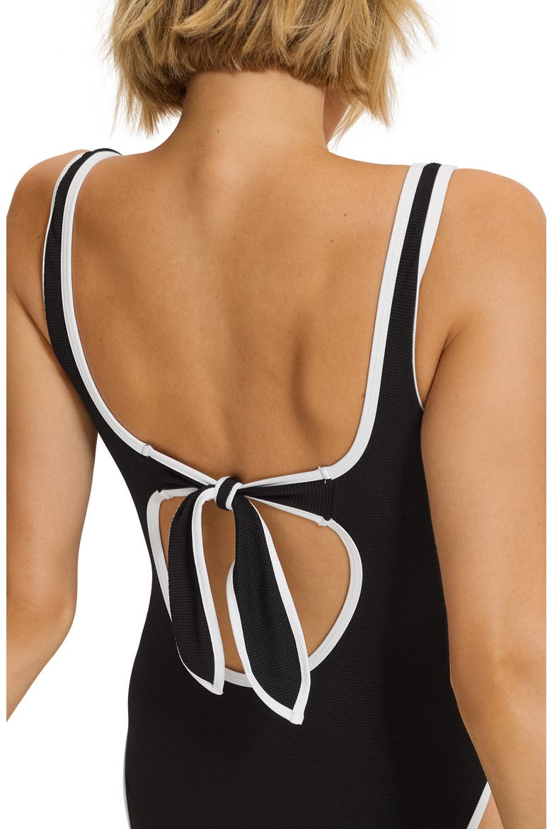 Island Cays Cabana Tank One Piece Swimsuit, Alternate, color, BLACK