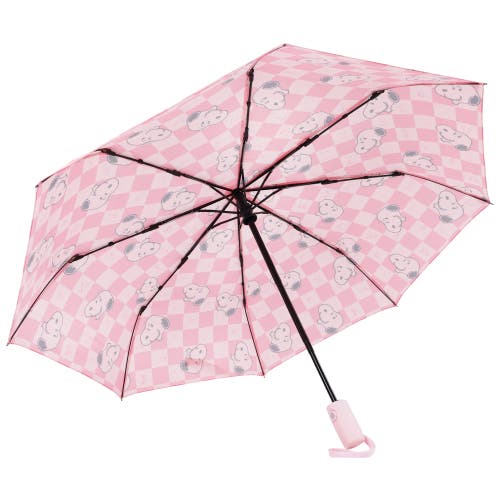 Peanuts Checker Umbrella In Brown