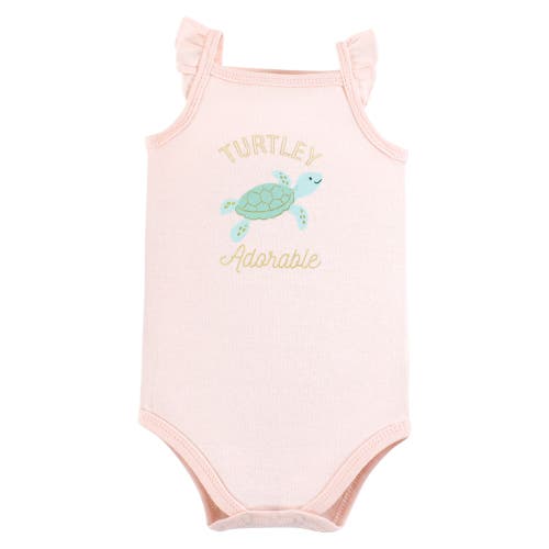 Hudson Baby Soft Cotton Sleeveless Bodysuit In Pink