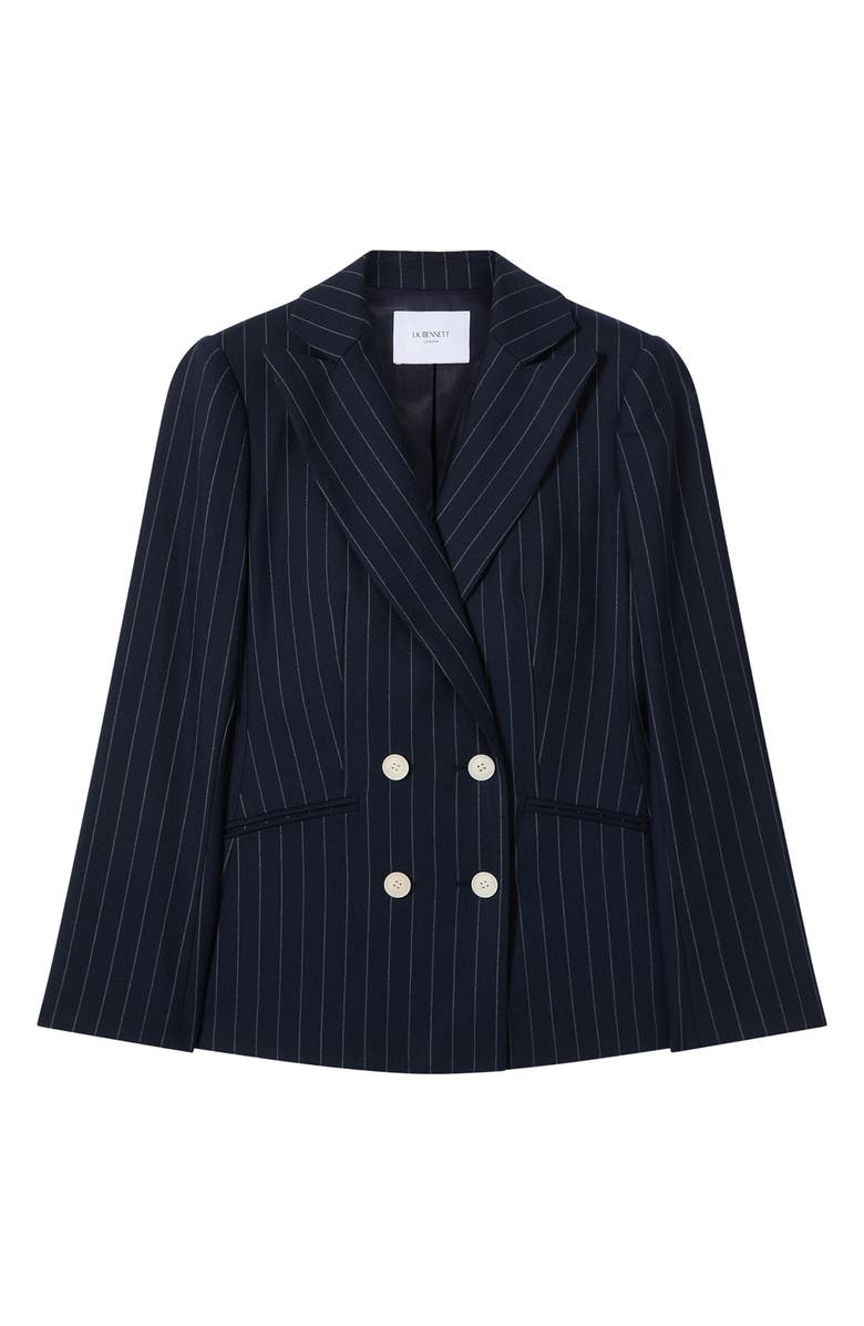 LK Bennett Baxtor Pinstripe Double Breasted Blazer, Alternate, color,