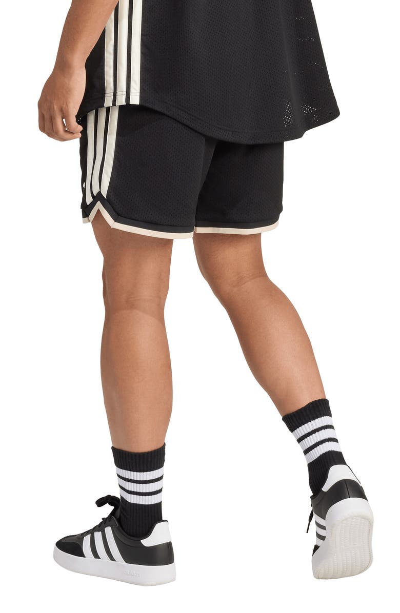 adidas Stadium Mesh Shorts, Alternate, color, Black/ Off White