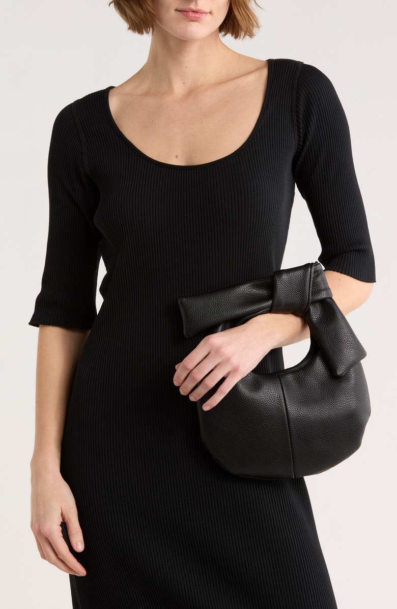 BCBG Knot Handle Bag, Alternate, color, Black