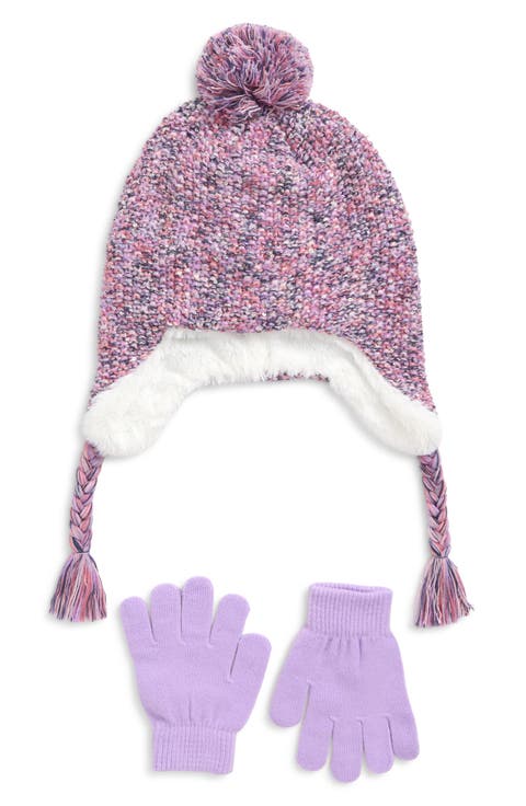 Space Dyed Earflap Hat & Gloves Set