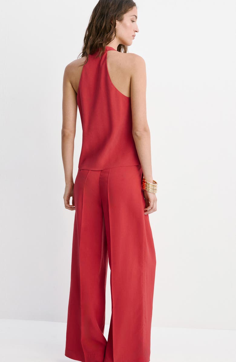 MANGO Pleated Wide Leg Pants, Alternate, color, 