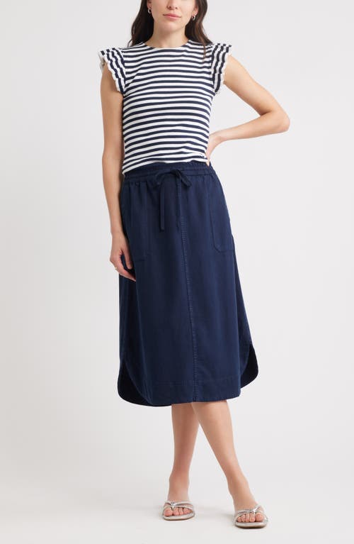 Caslonr Caslon(r) Stripe Ruffled Knit Top In Multi