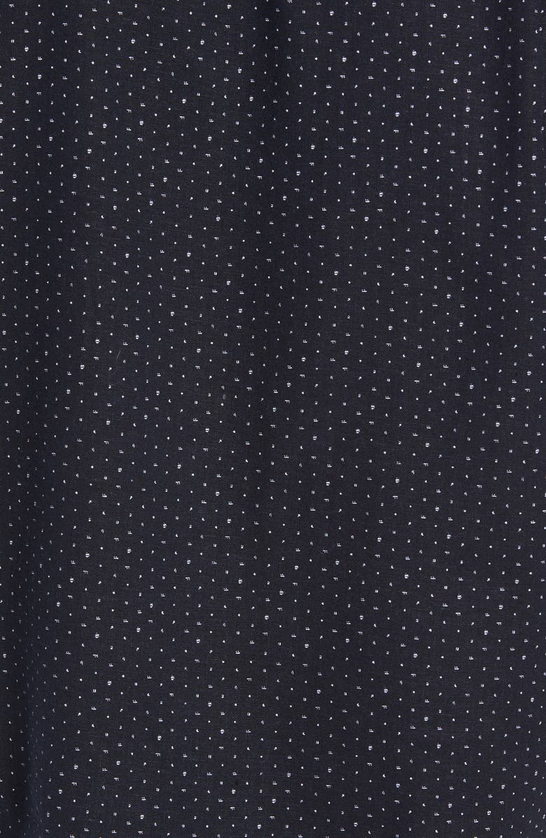 Vince Galaxy Print Classic Fit Short Sleeve Linen Blend Button-Up Shirt, Alternate, color, 