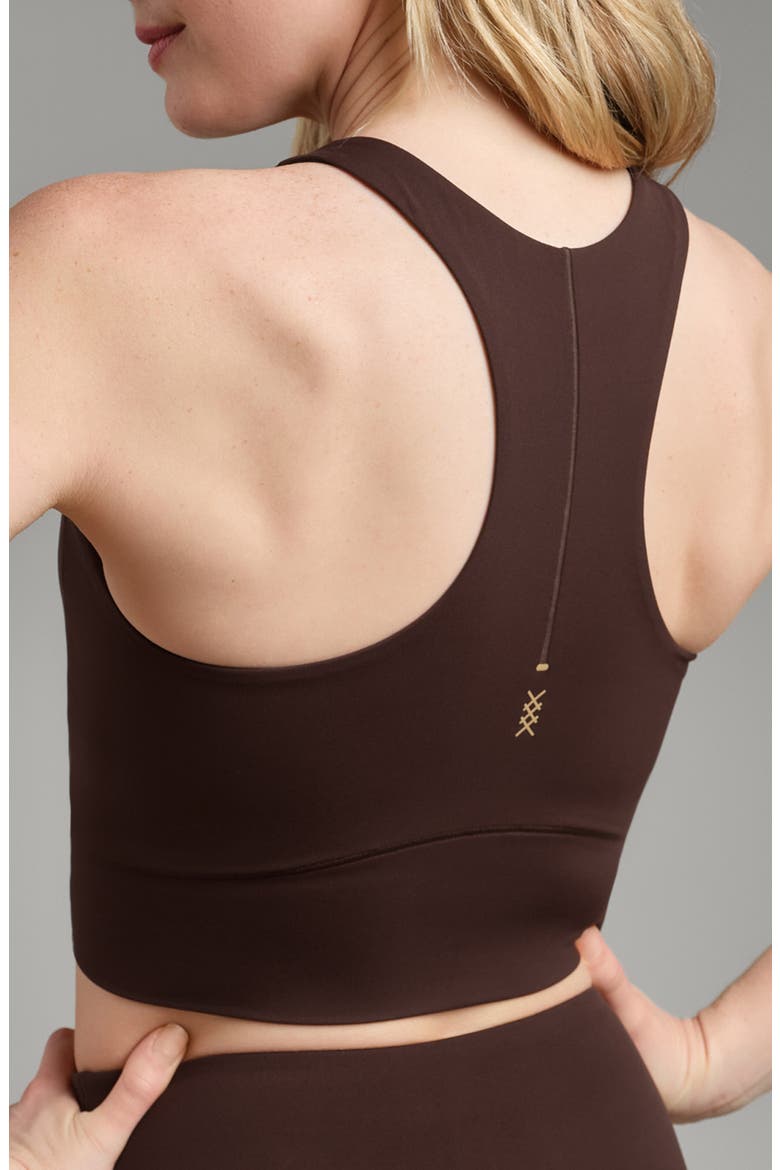 Revive Longline Bra, Alternate, color, COFFEE BROWN