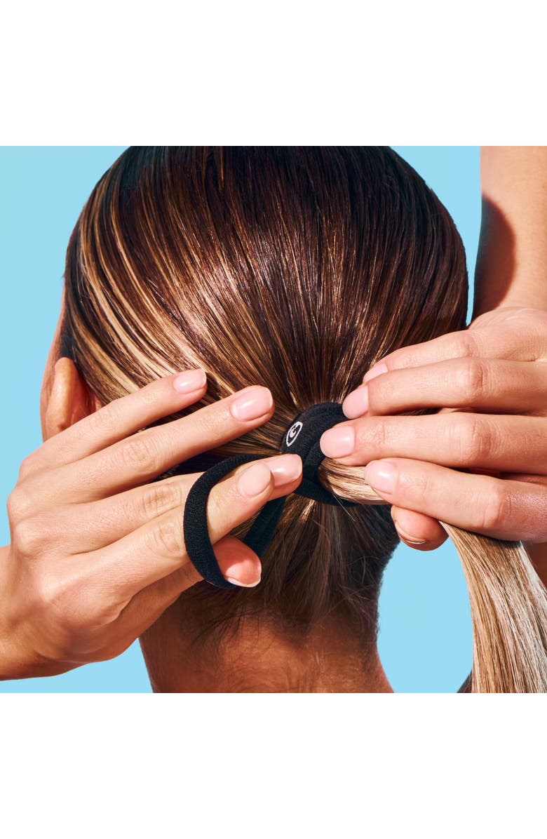 Gimme Beauty Low Profile Hair Bands with Band Ring, Alternate, color, Black
