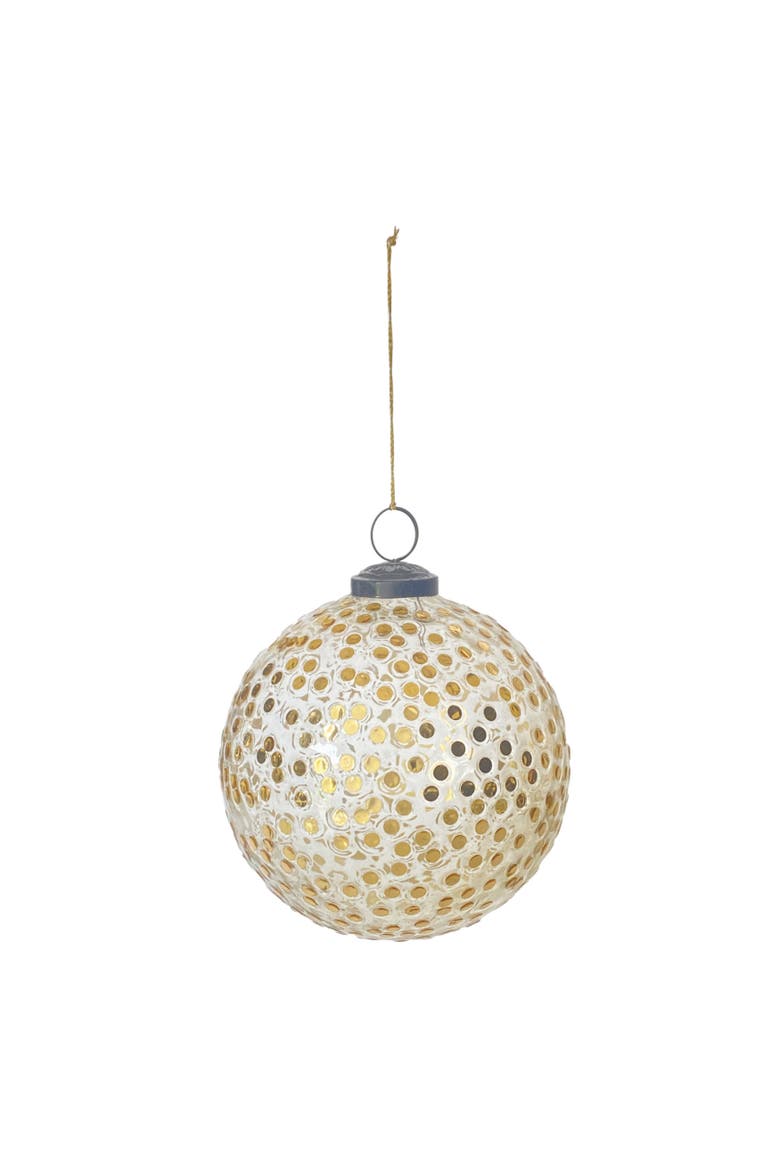 Glass Mosaic Ball Ornament, Main, color, Gold