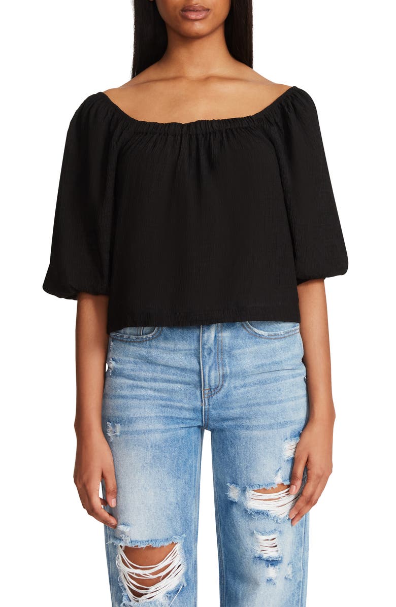 BB Dakota by Steve Madden BB Dakota Peregrine Puff Sleeve Top, Main, color, 