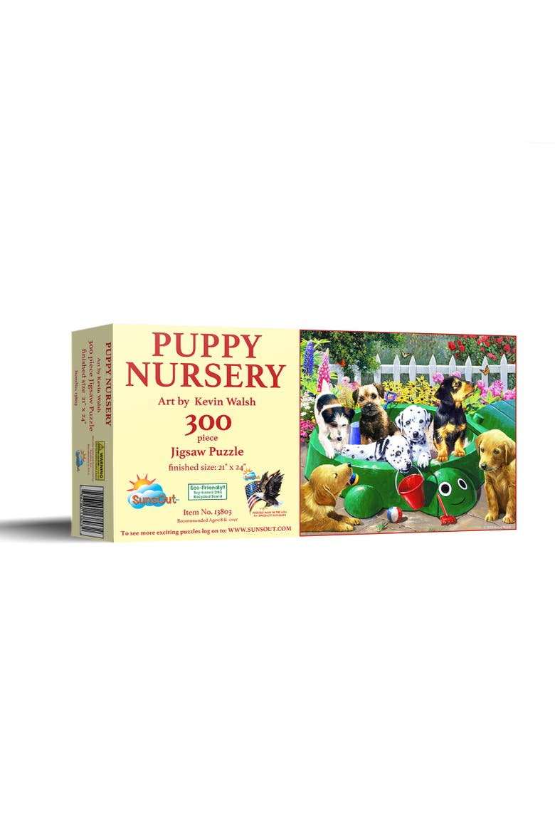 Puppy Nursery 300 piece Jigsaw Puzzle for Adults, Main, color, Multicolor