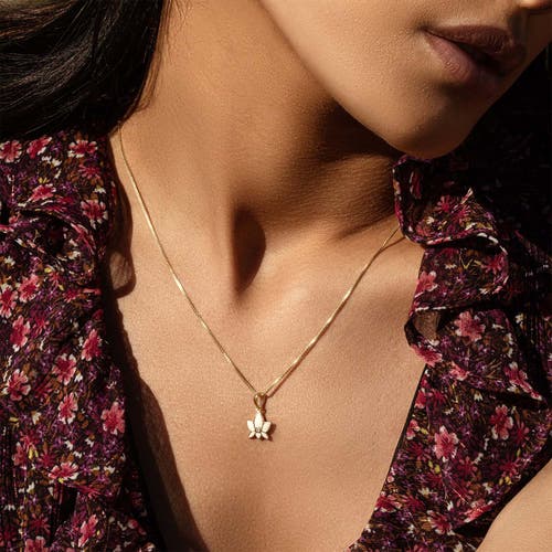 Karma And Luck Emerging Beauty Lotus Pendant Necklace