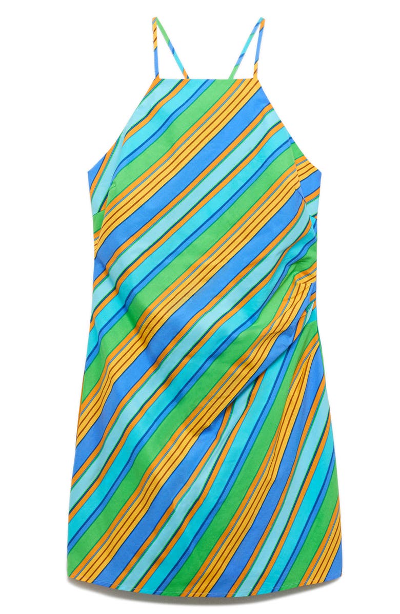 MANGO Stripe Cotton Mini Sundress, Alternate, color, 