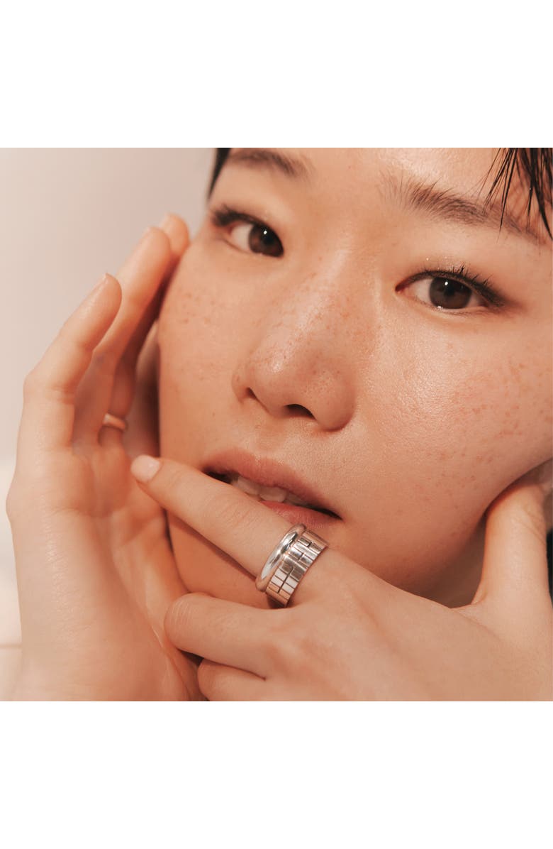 LOUPN Korean Trigram Ring, Alternate, color, Silver