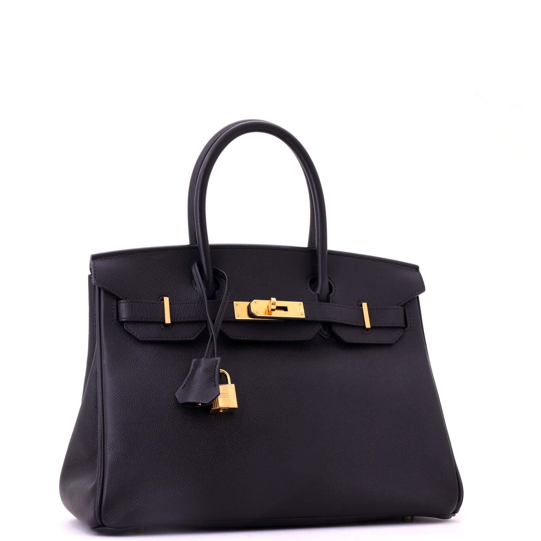 Birkin Handbag Black Epsom with Gold Hardware 30, Alternate, color, Black