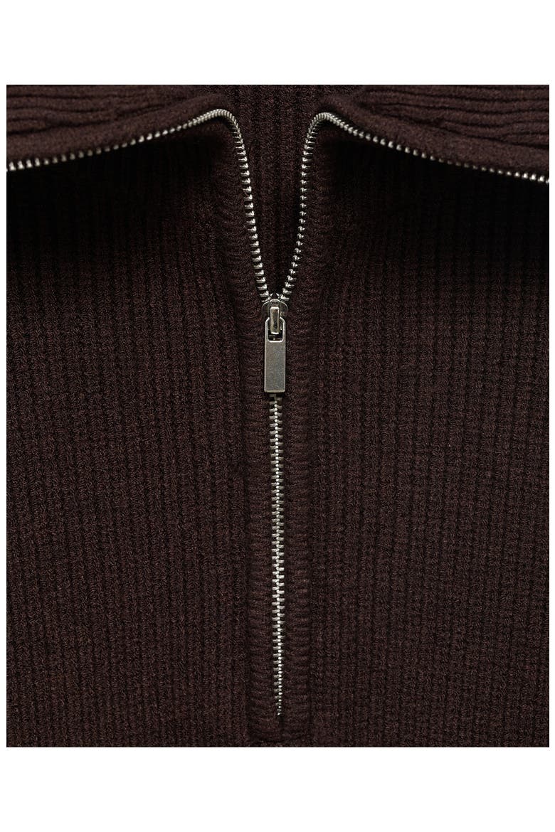 Half Zip Sweater, Alternate, color, DARK BROWN