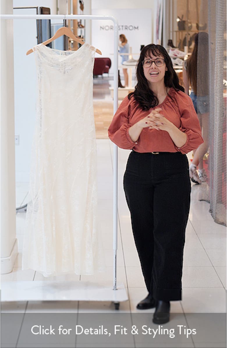Jenna Paneled Lace Midi Dress, sales video thumbnail