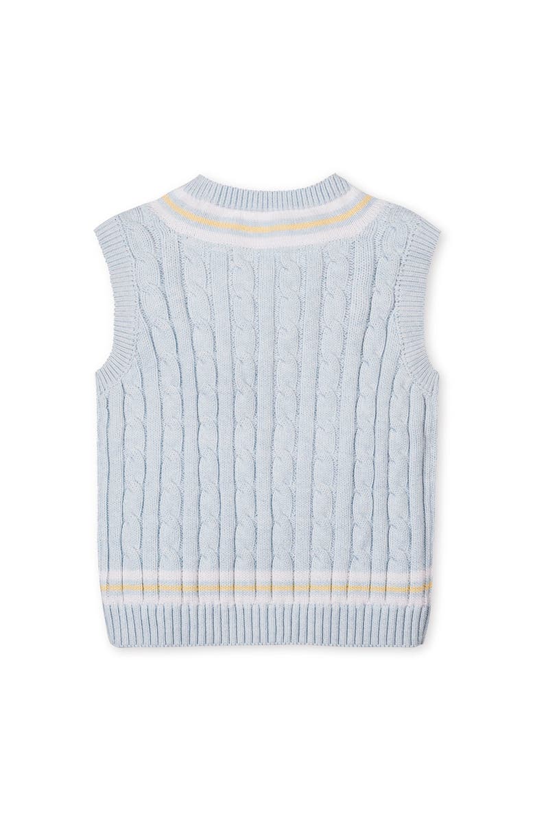 Hope & Henry Kids' Organic V-Neck Cricket Sweater Vest, Alternate, color, Light Blue Heather Cable