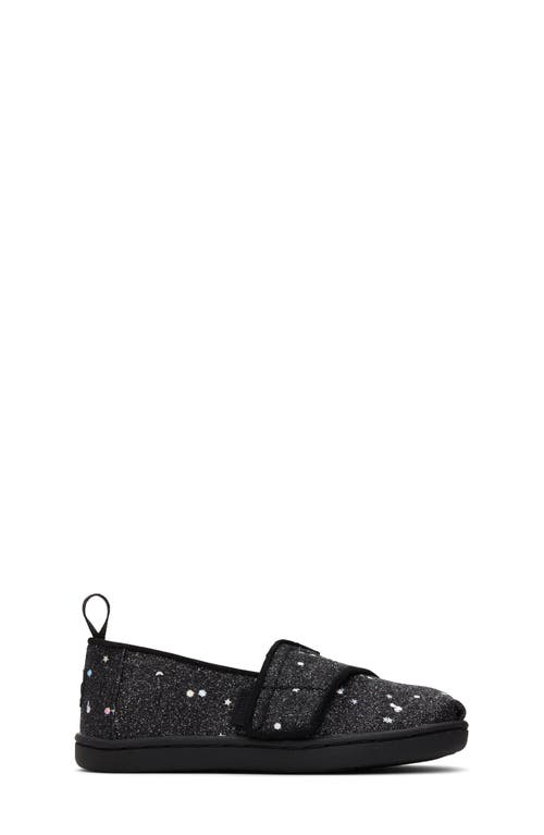 Toms Kids' Glitter Alpargata Slip-on Sneaker In Black