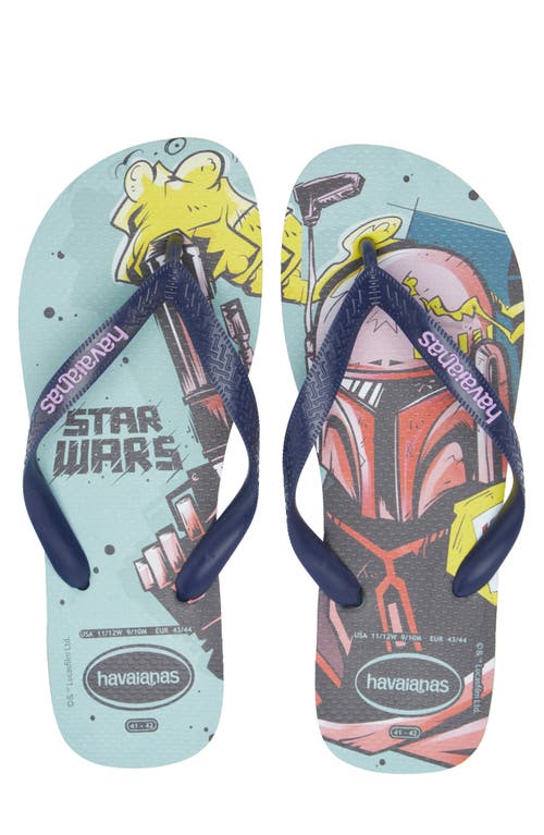 Havaianas Star Wars Flip Flop In Clay/navy Blue