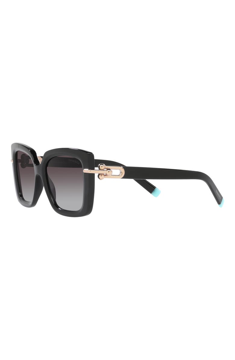 Tiffany & Co. 53mm Gradient Butterfly Sunglasses, Alternate, color, Black