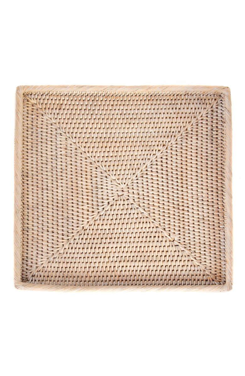 Artifacts Trading Company<sup>™</sup> Artifacts Rattan Square Flat Tray, Main, color, White Wash