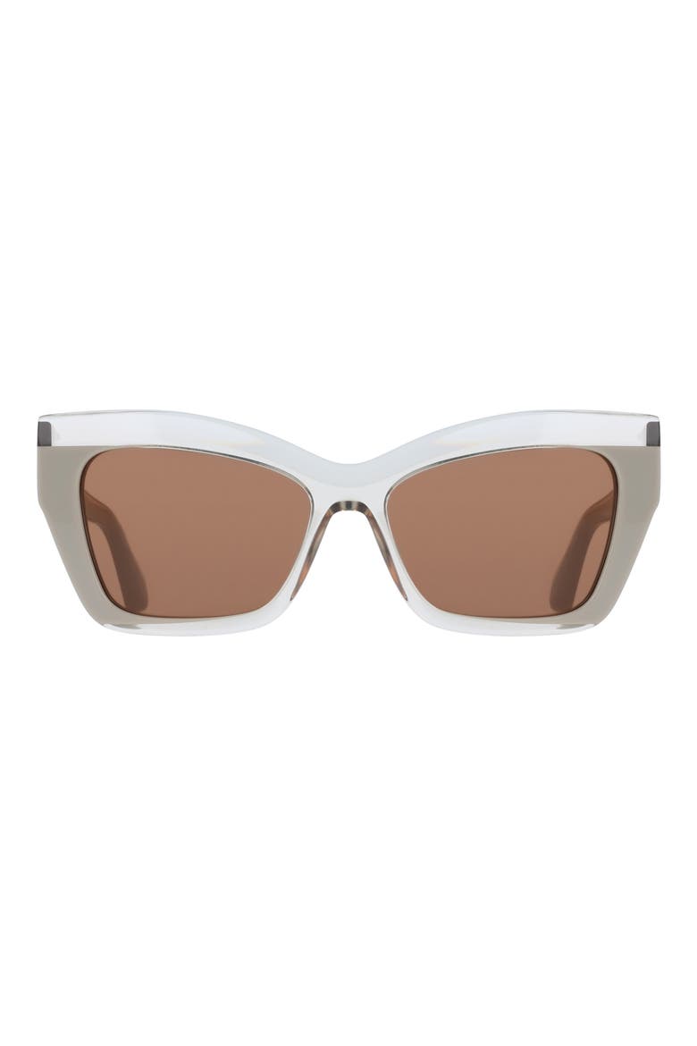 54mm Butterfly Sunglasses, Main, color, TRANSPARENT BEIGE/ BEIGE