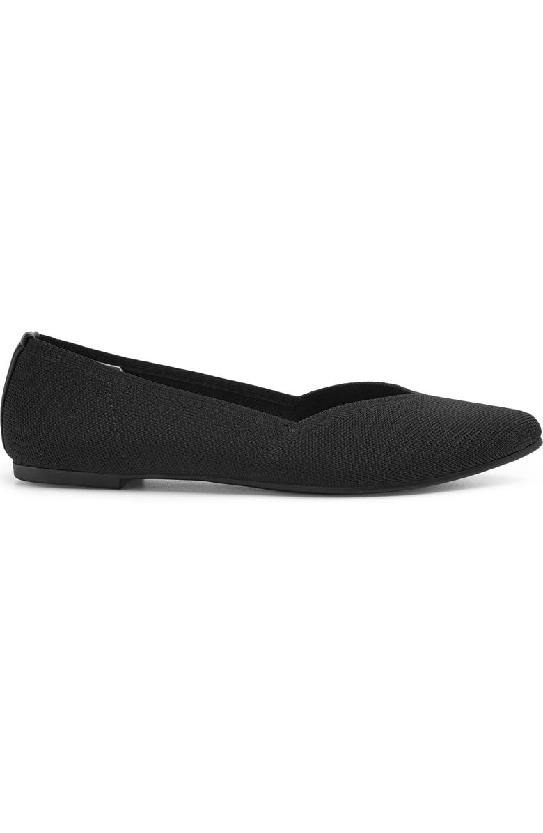 Me Too Alivia Pointed Toe Flat, Alternate, color, Black