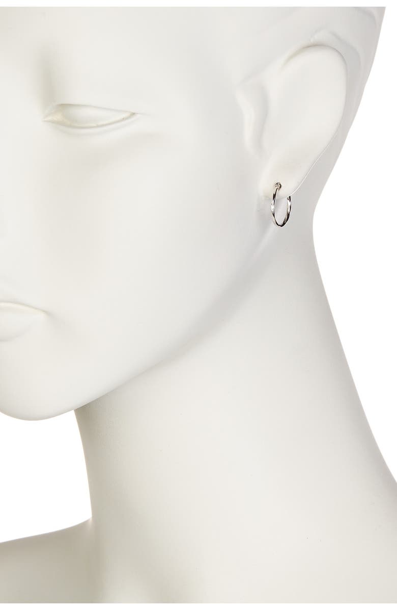 CANDELA JEWELRY 14K White Gold 9mm Twisted Hoop Earrings, Alternate, color, White Gold