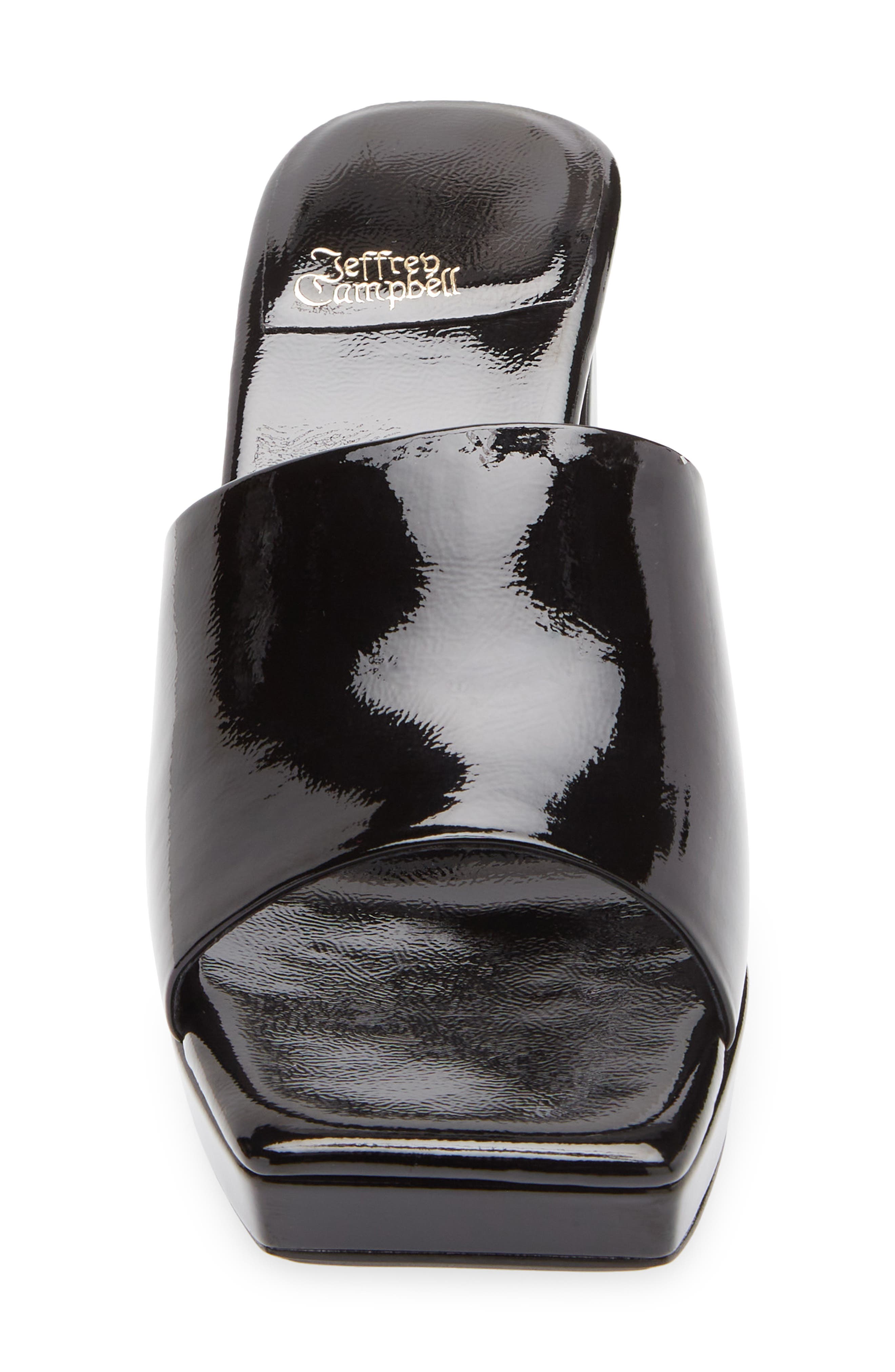 Jeffrey Campbell Dress Code Sandal, Alternate, color, Black Patent
