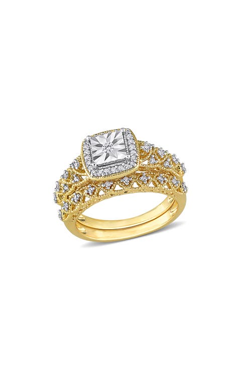 Diamond Engagement Ring Set - 0.28ctw